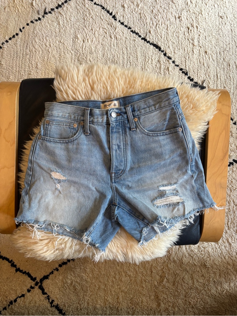 Madewell Relaxed Mid-length Denim Cutoff Jean Shorts